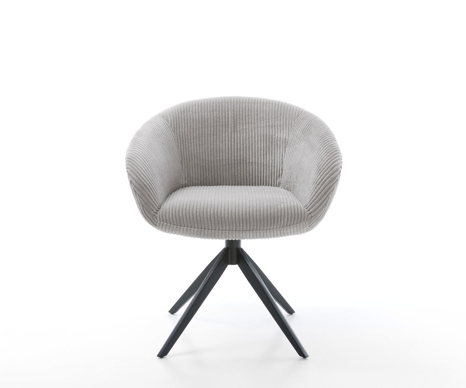 Drehstuhl Vinka-Flex mit Armlehnen Cord Silbergrau Kreuzgestell breit Schwarz 360° drehbar Wippfunktion Taschenfederkern 1 Drehstuhl Vinka-Flex mit Armlehnen Cord Silbergrau Kreuzgestell breit Schwarz 360° drehbar Wippfunktion Taschenfederkern 1