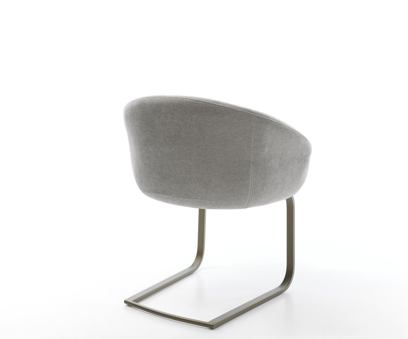 Freischwinger Vinka-Flex mit Armlehnen Strukturstoff Soft Grau Freischwinger flach Effektfinish Titan Taschenfederkern 5