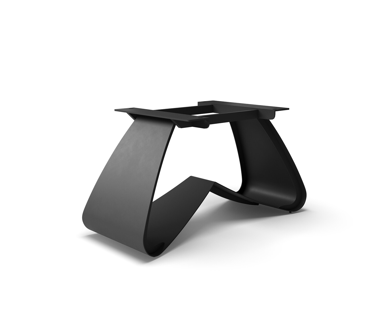 W-Gestell Metall Schwarz für Ausziehtische von 180-300 cm