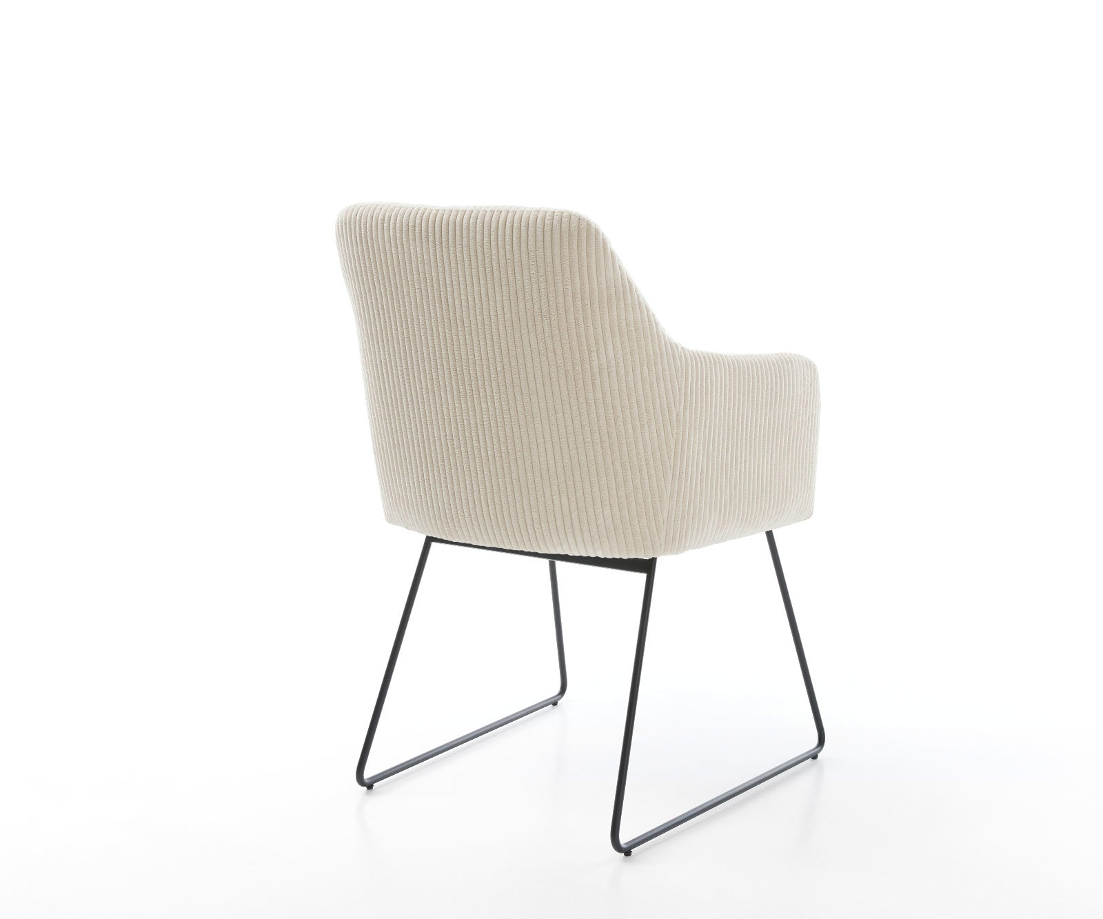 Esszimmerstuhl Greg-Flex Cord Beige Kufengestell Schwarz Taschenfederkern 4 Esszimmerstuhl Greg-Flex Cord Beige Kufengestell Schwarz Taschenfederkern 4