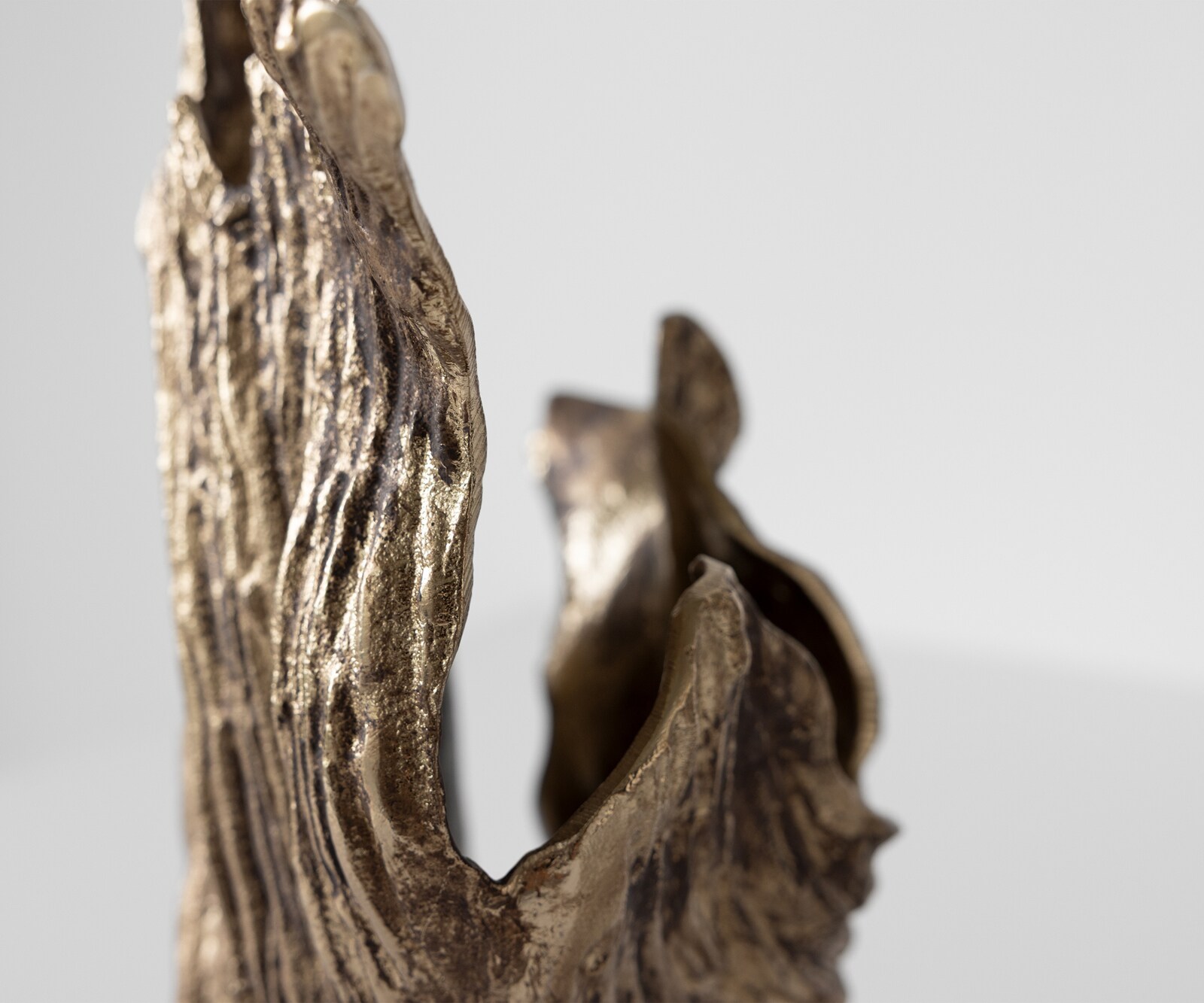 Vase Corallo B37 x T18 x H48 cm Aluminium Oro Antico Handgemacht 6