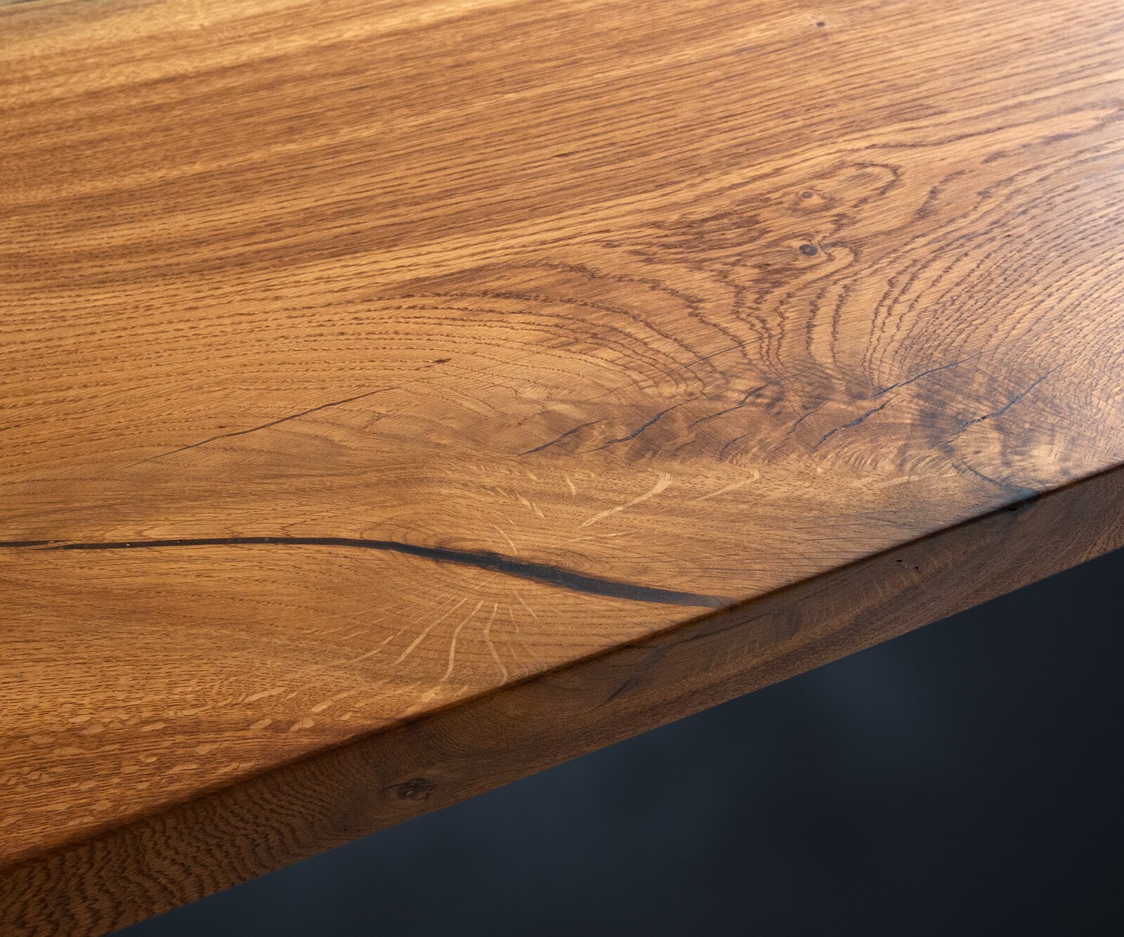Tischplatte Eiche Natur 260 cm Epoxid Transparent Unikat Nr. 32302 5