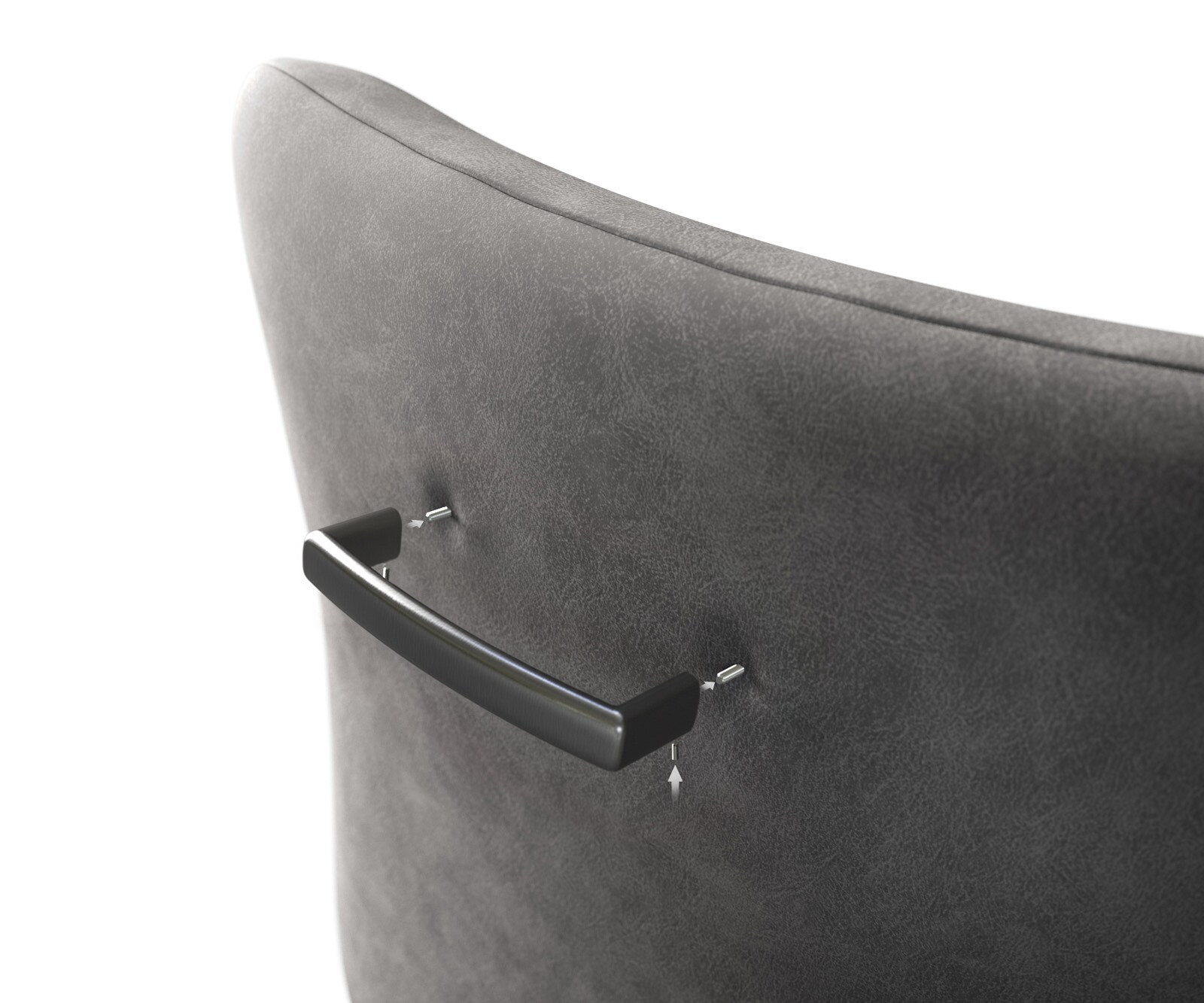 Stuhlgriff Flex-Flach Edelstahl Graphit 3