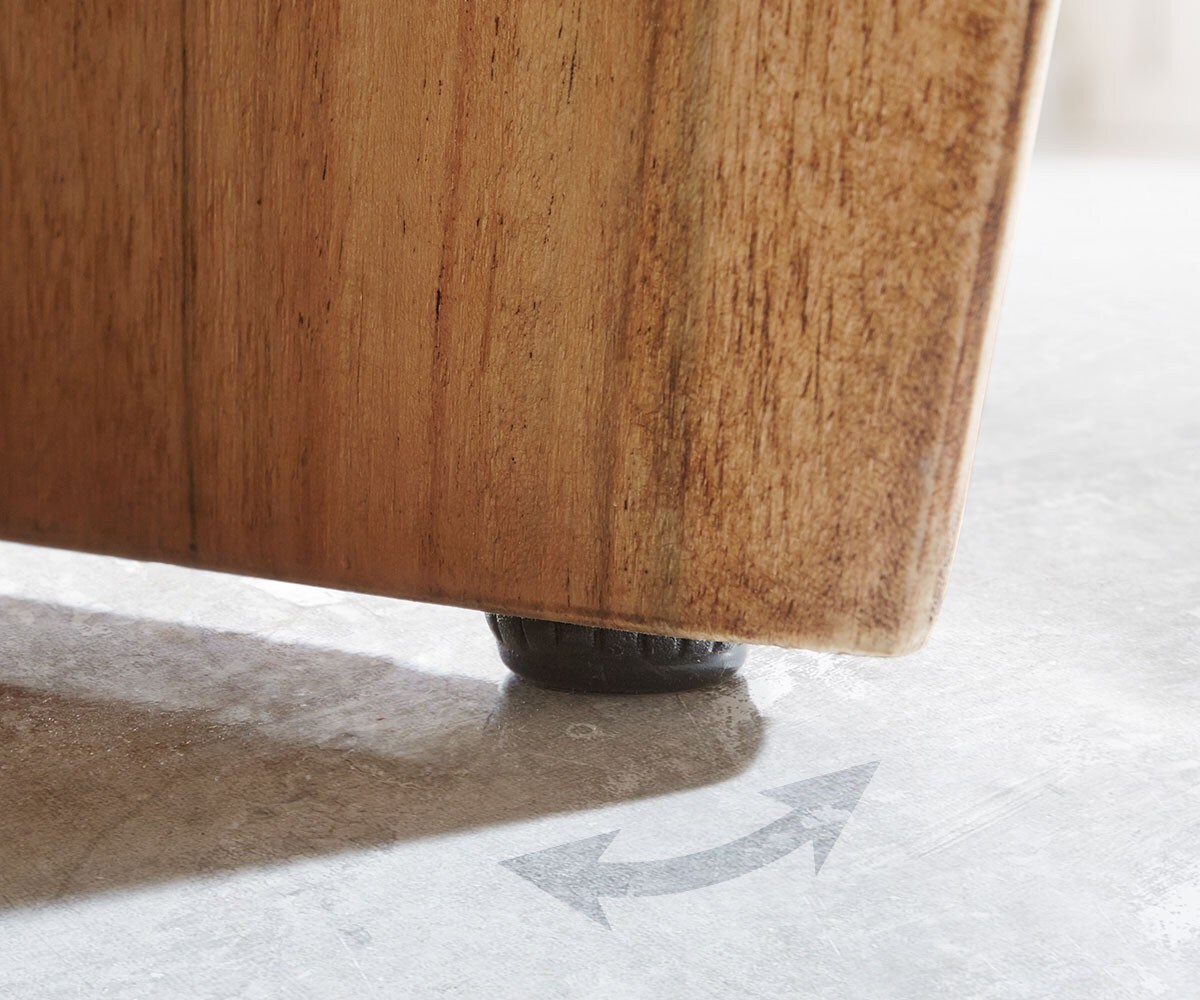 Lowboard Live-Edge 190 cm Akazie Natur 4 Schübe 2 Fächer 6