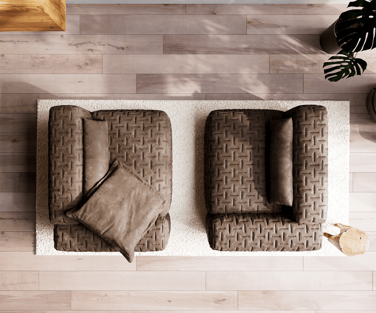 Big-Sofa Freestyle 280x110 cm Mikrofaser Taupe Vintage Gesteppt 3