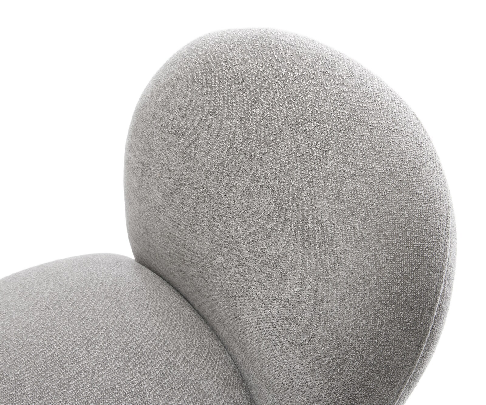 Esszimmerstuhl Nube-Flex Strukturstoff Soft Grau Kreuzgestell konisch Edelstahl Taschenfederkern 4