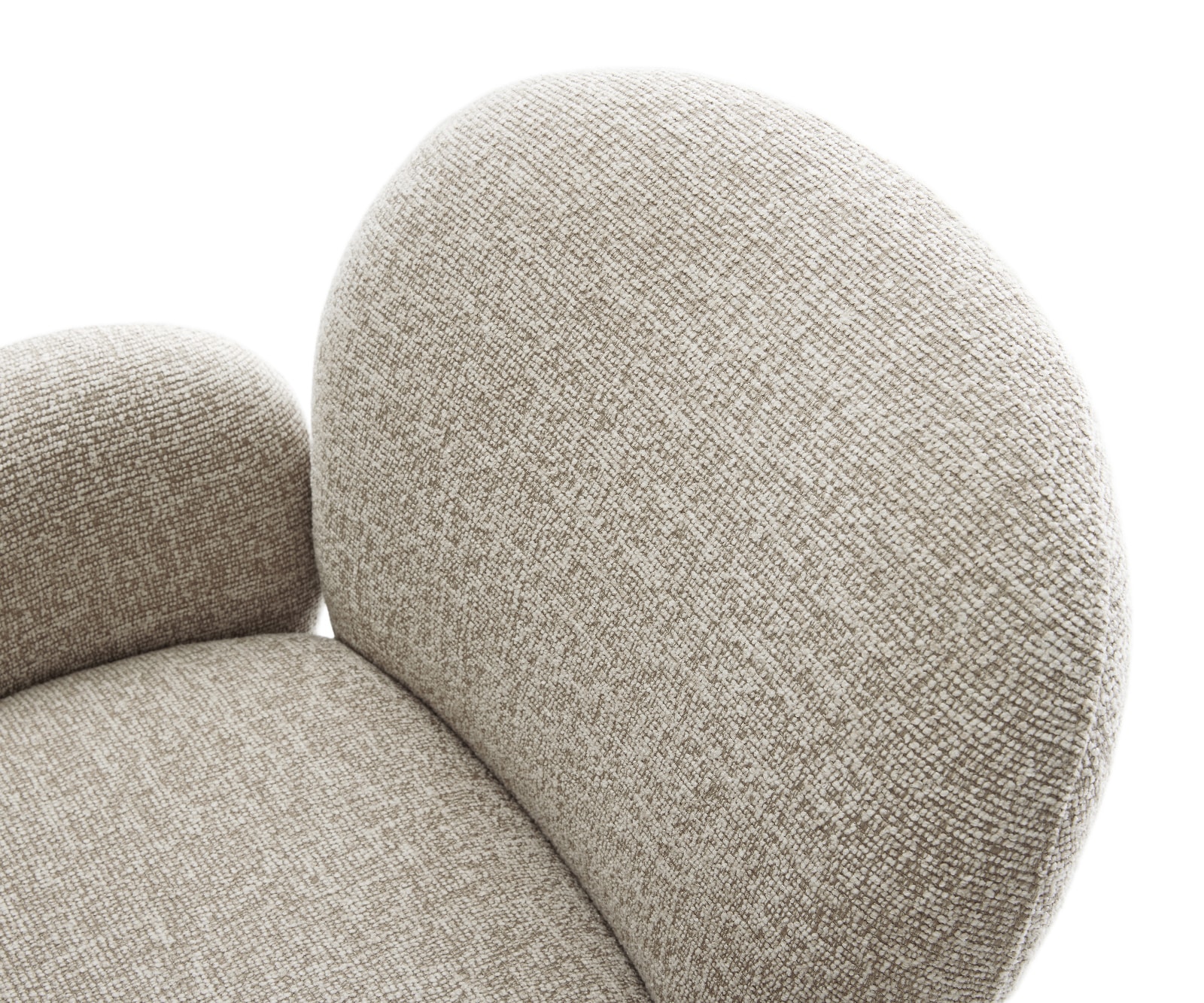 Drehstuhl Nube-Flex mit Armlehnen Webstoff Soft Beige Fußkreuz Schwarz 360° drehbar Wippfunktion Taschenfederkern 4