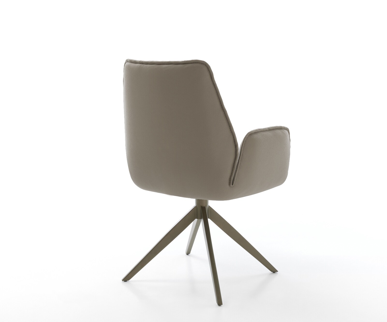 Drehstuhl Zoa-Flex Echt-Leder Schlamm Kreuzgestell breit Effektfinish Titan 360° drehbar Wippfunktion 5