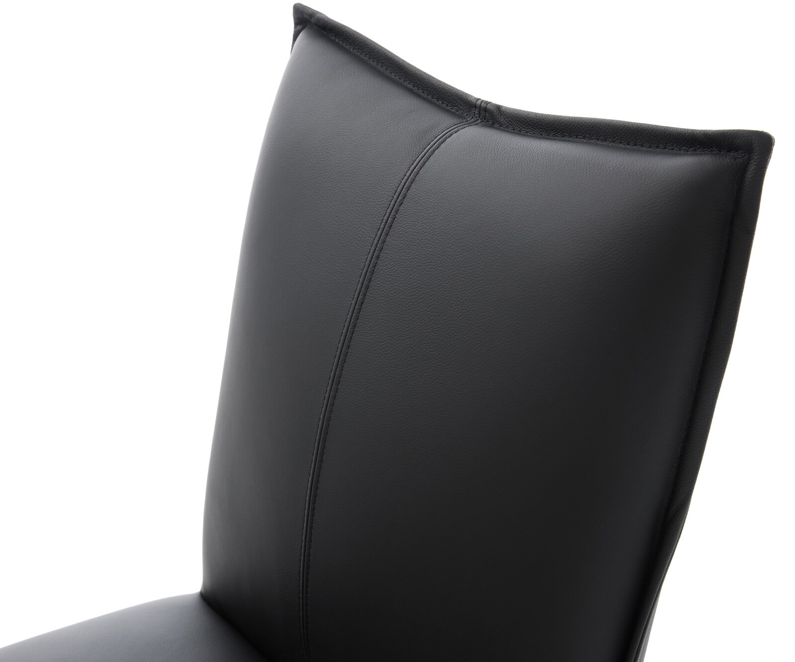 Freischwinger Lelio-Flex Echt-Leder Schwarz Freischwinger flach Graphit Taschenfederkern 3