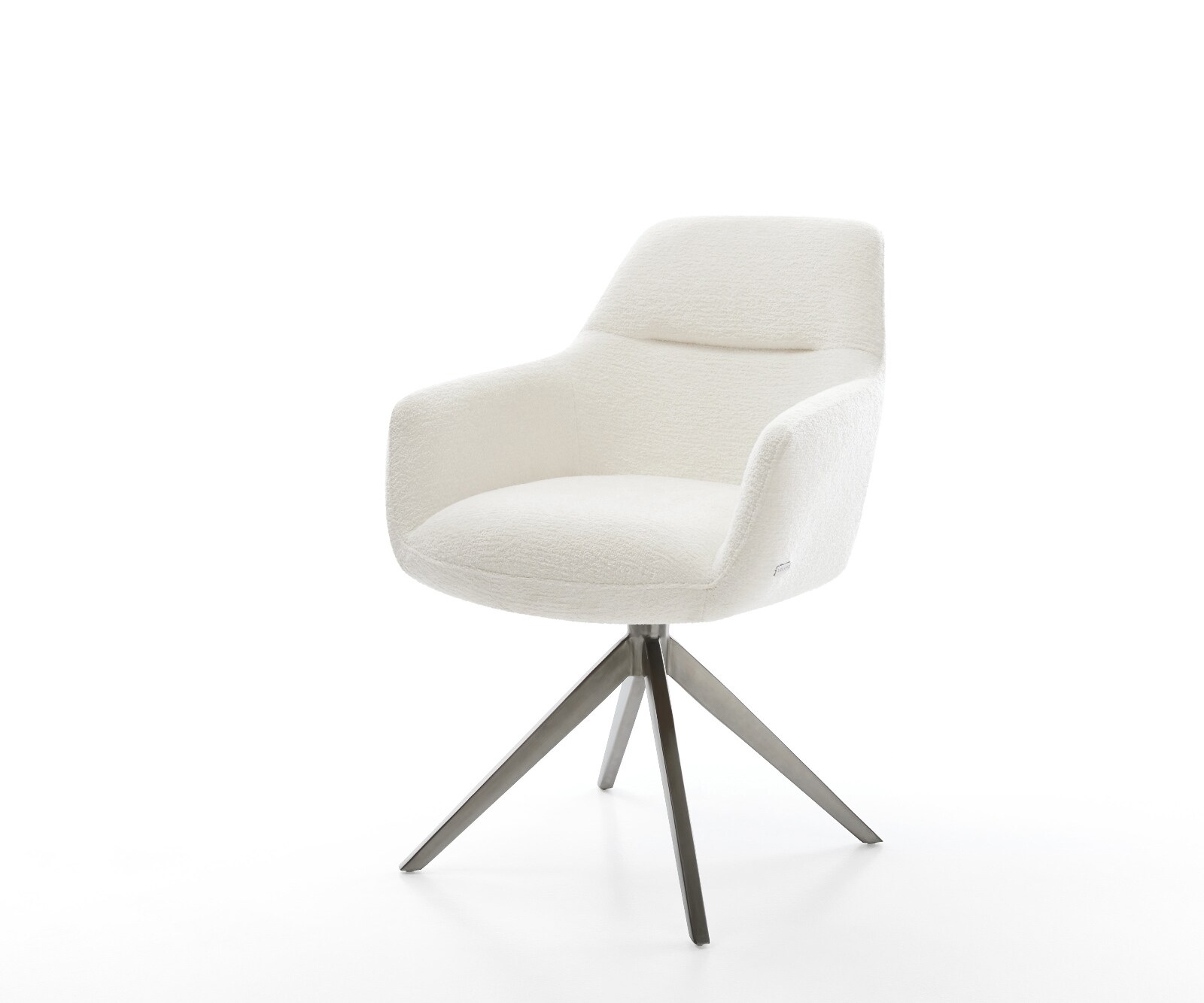 Drehstuhl Pejo-Flex Bouclé Soft Beige Kreuzgestell breit Graphit 360° drehb günstig online kaufen