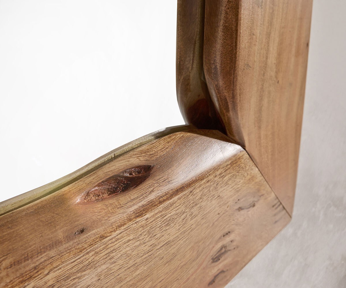 Wandspiegel Live-Edge 135x85 cm Akazie Natur Baumkante 4
