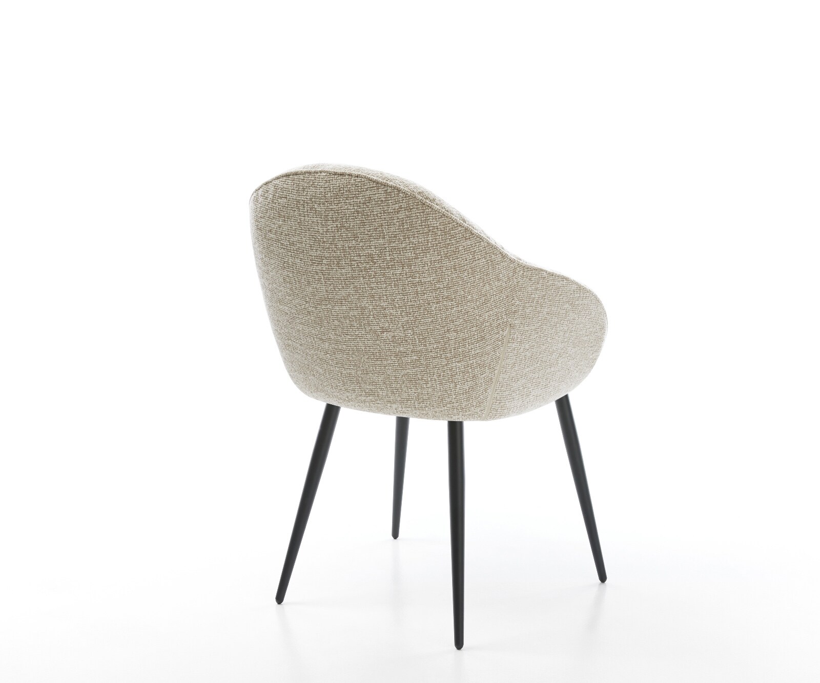 Esszimmerstuhl Gaio-Flex Webstoff Soft Beige 4-Fuß konisch Schwarz 4