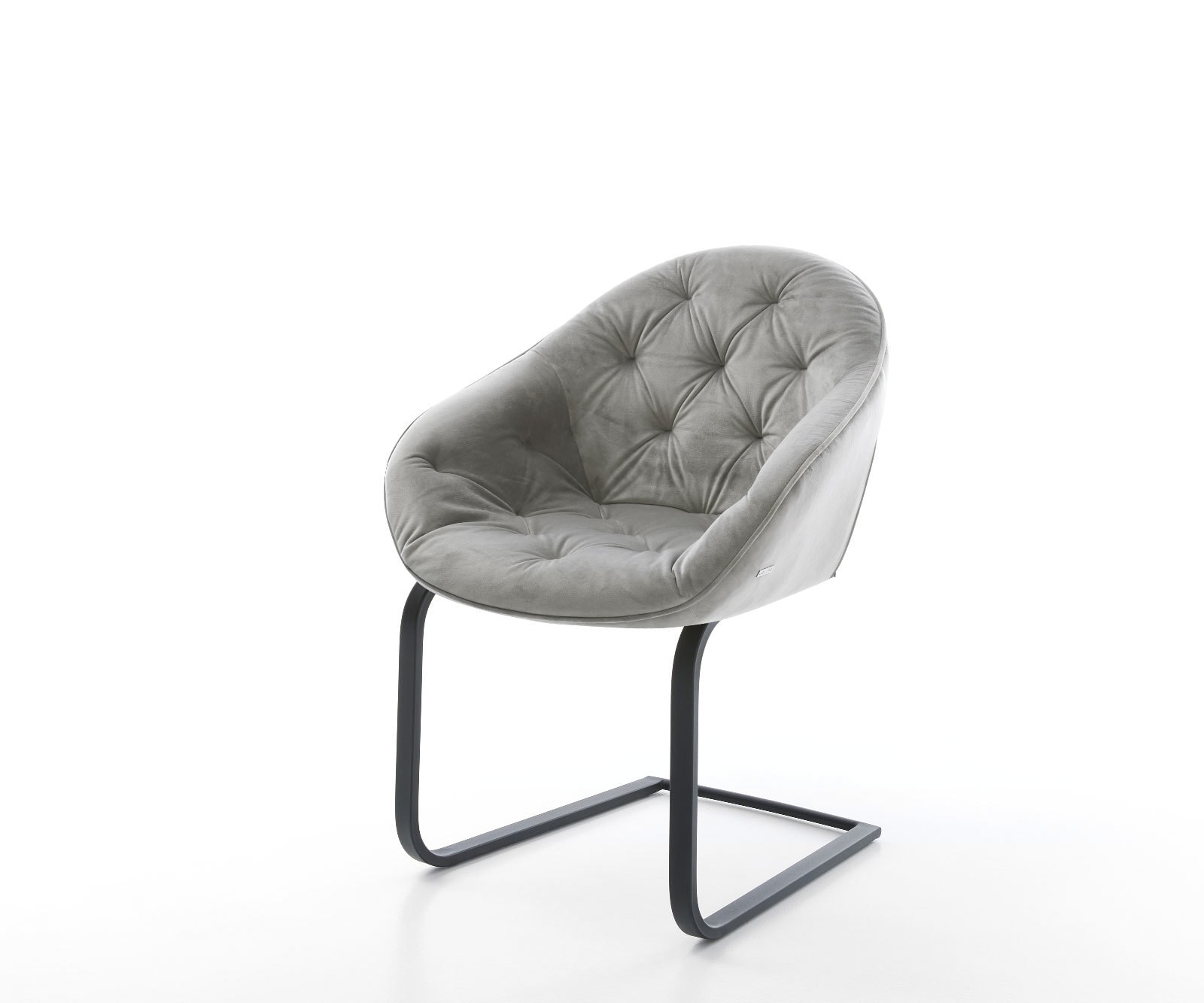 Freischwinger Gaio-Flex Samt Grau Freischwinger flach Schwarz Freischwinger Gaio-Flex Samt Grau Freischwinger flach Schwarz