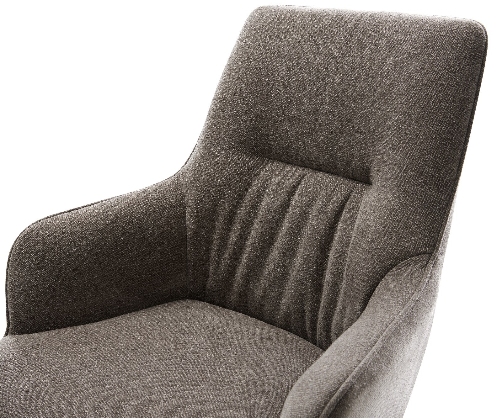 Freischwinger Zelia-Flex mit Armlehnen Strukturstoff Soft Taupe Freischwinger flach Weiß Taschenfederkern 4