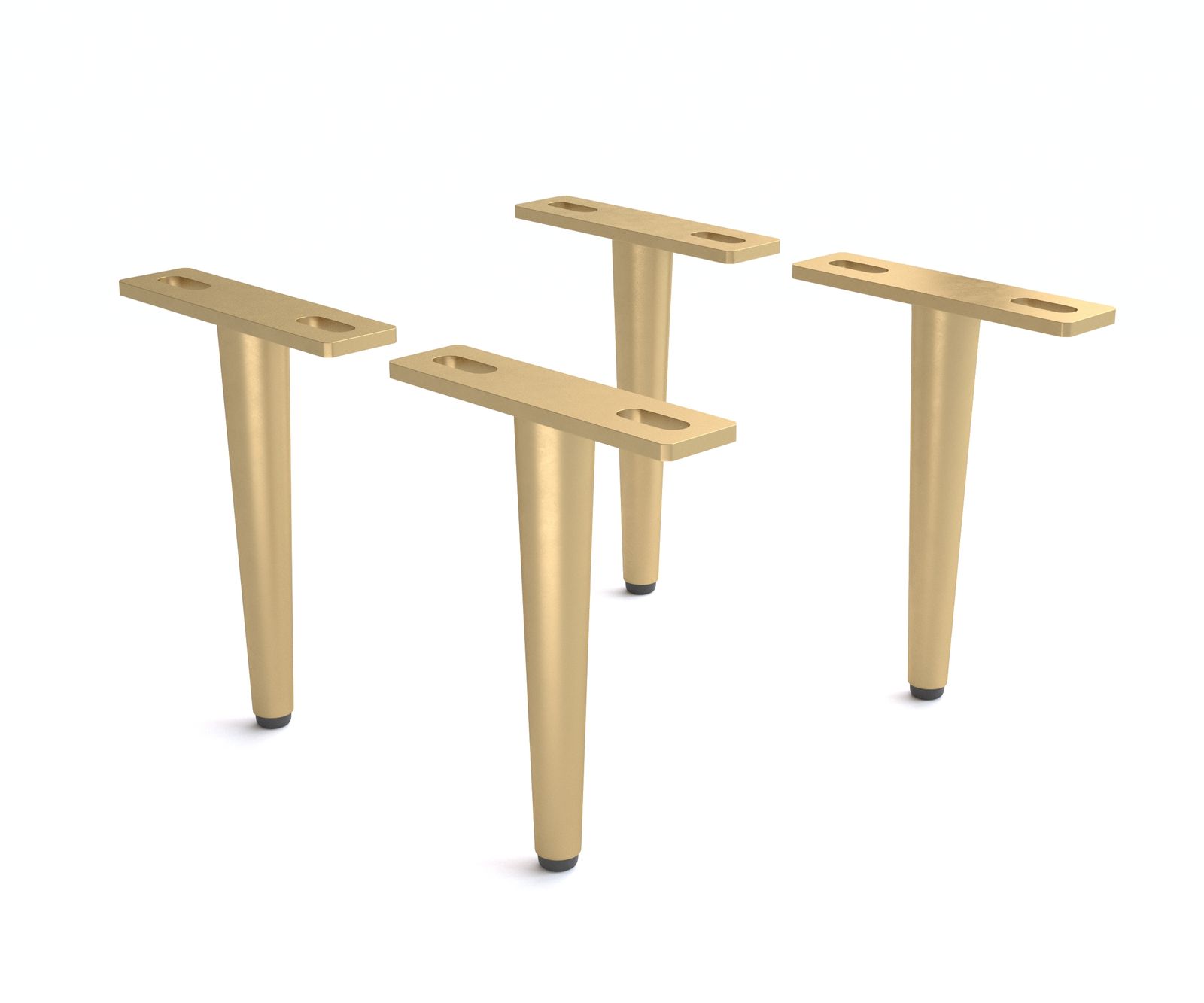 Fuß Konisch 15 cm Metall Messingfarbig (4er Set) 1