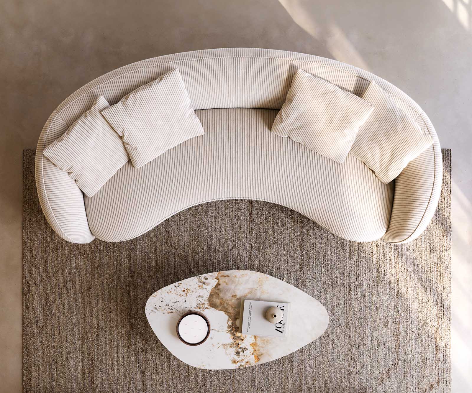 3-Sitzer Larna 260x120 cm Cord Beige 4