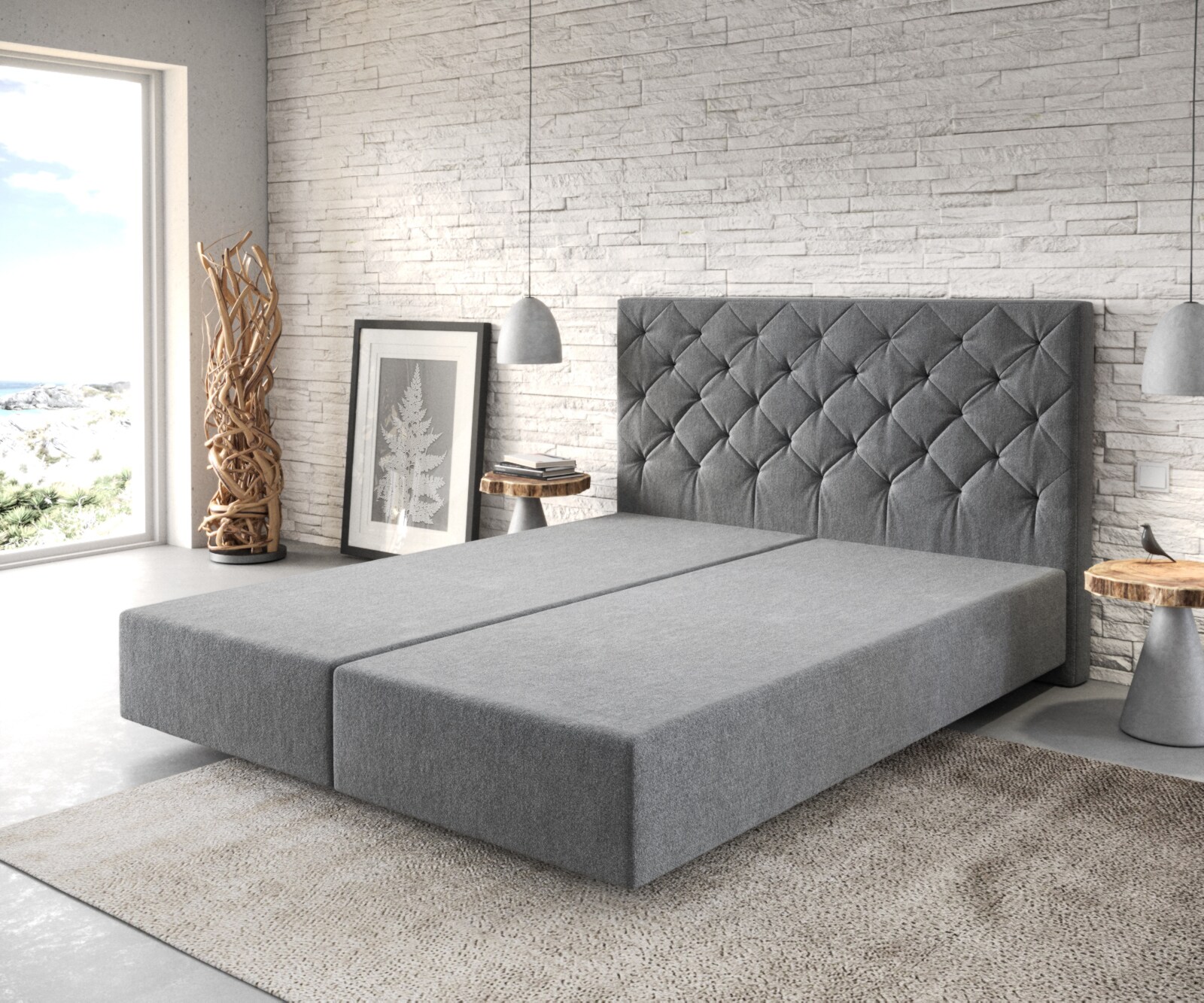 Cadre-de-sommier Dream-Great Microfibre Anthracite