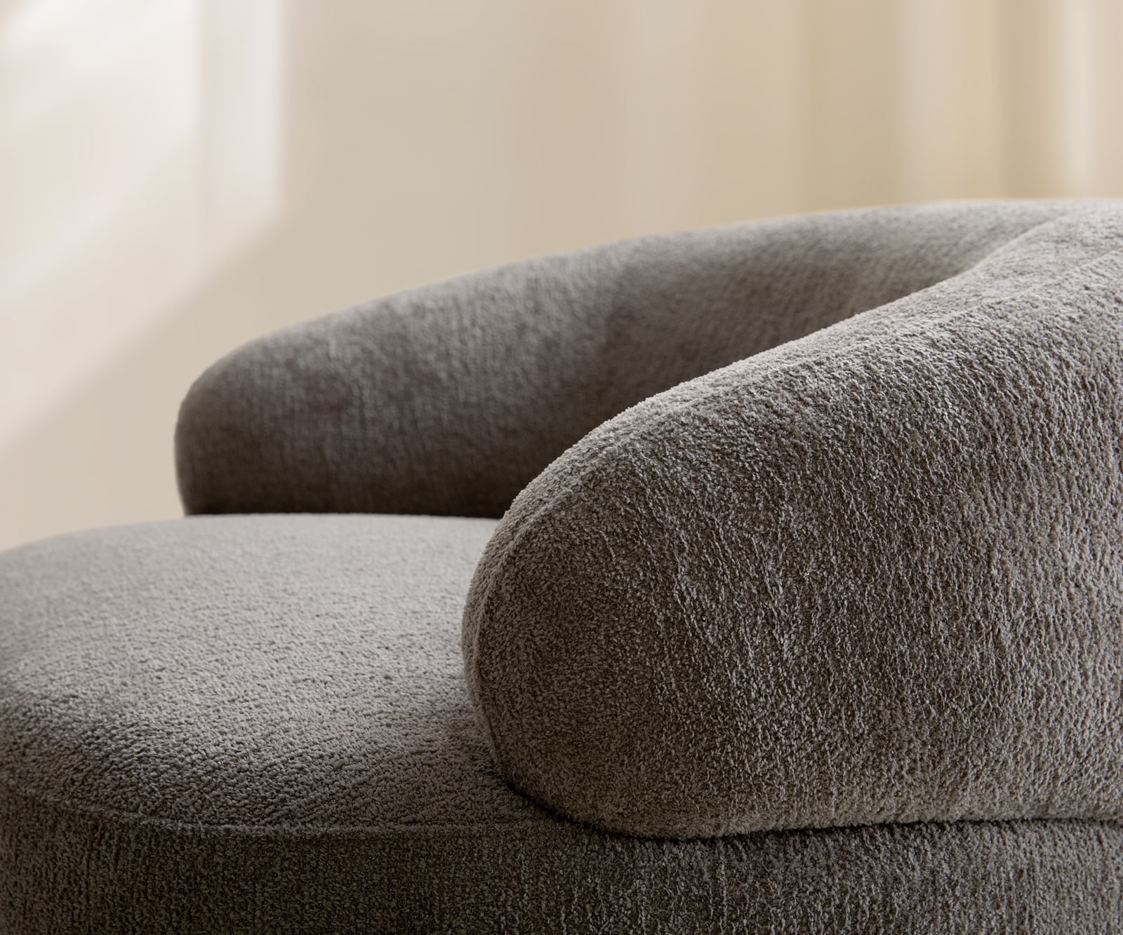 Loungesessel Nova 88x88 cm Bouclé Soft Schlamm 5 Loungesessel Nova 88x88 cm Bouclé Soft Schlamm 5