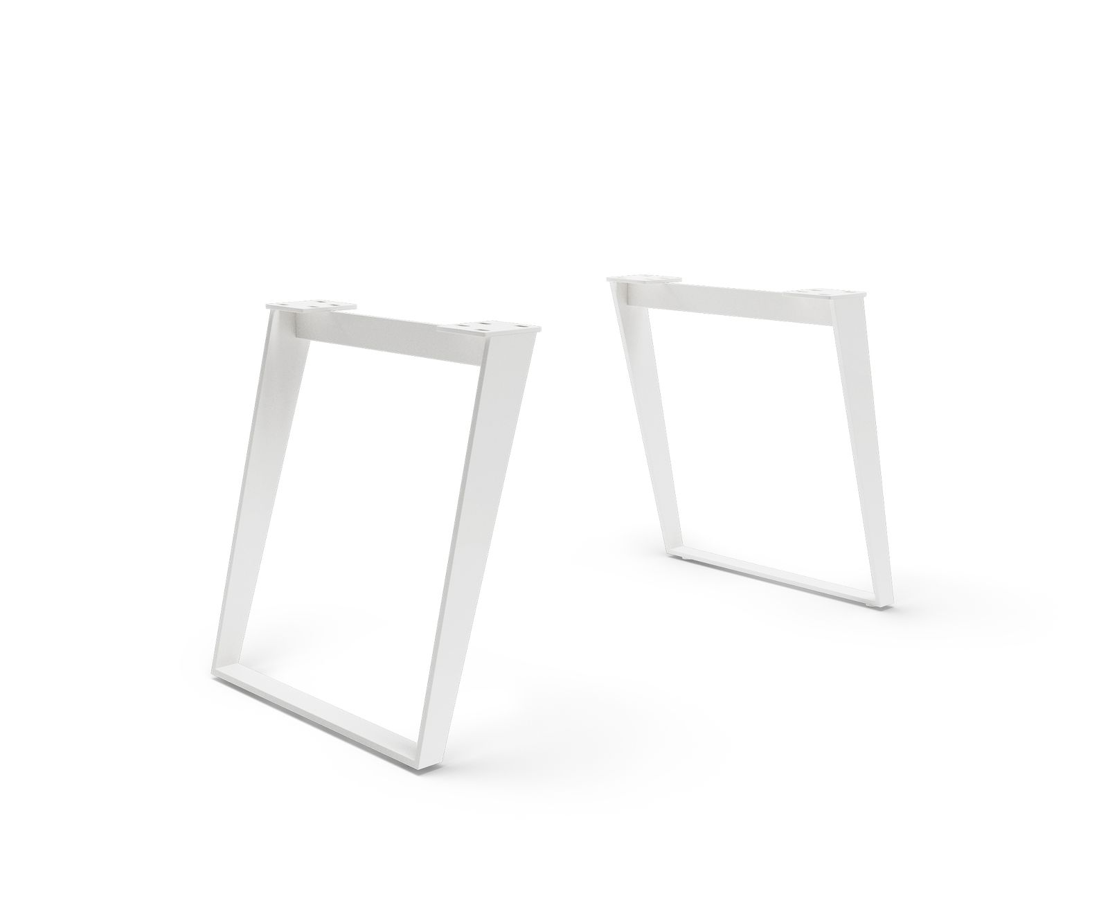 Tischgestell Metall Weiß Schräg (2er-Set)