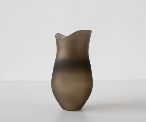 Vase Sinuo B16 x T16 x H30 cm Glas Aurum Mundgeblasen