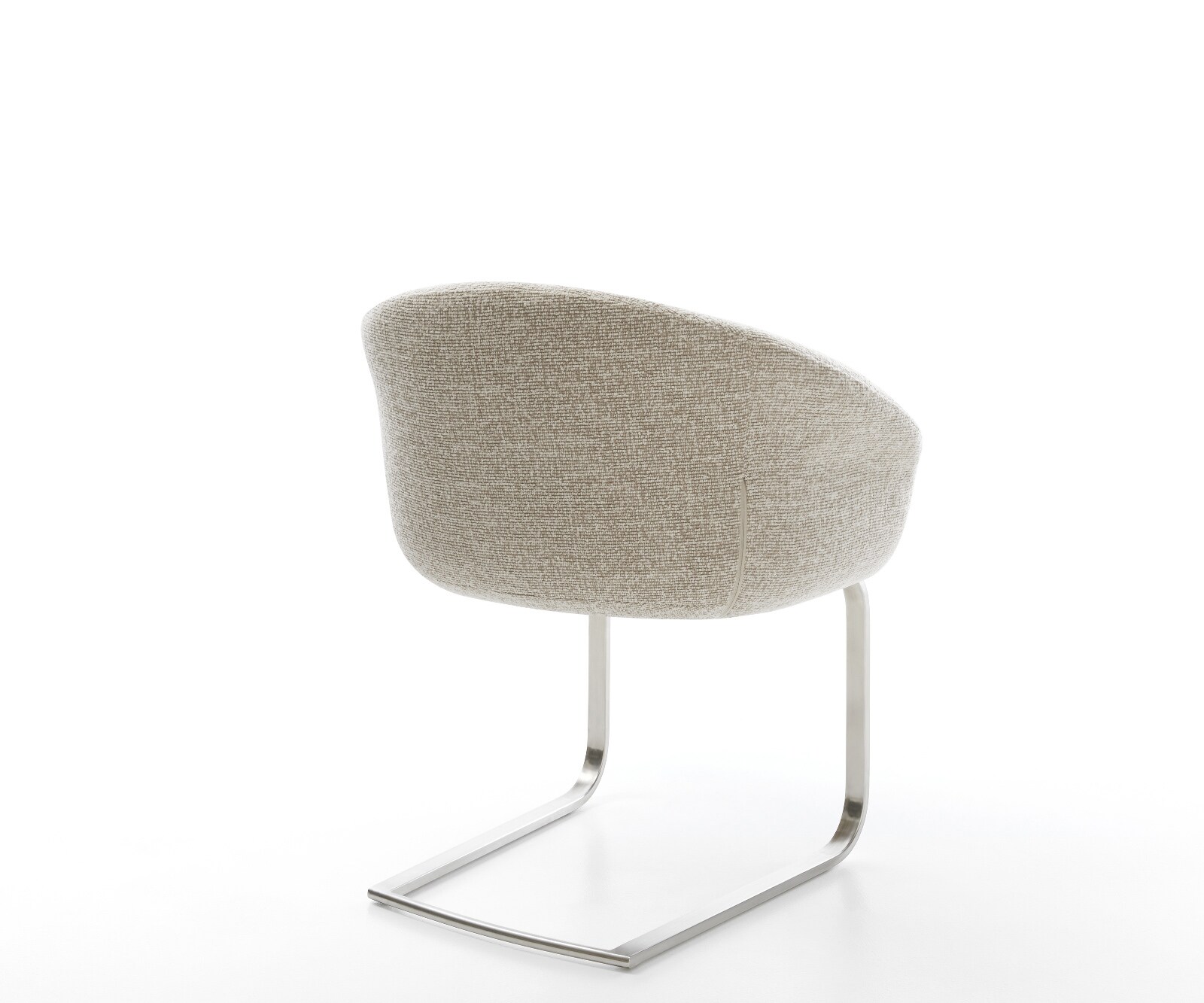 Freischwinger Vinka-Flex mit Armlehnen Webstoff Soft Beige Freischwinger flach Edelstahl Taschenfederkern 5