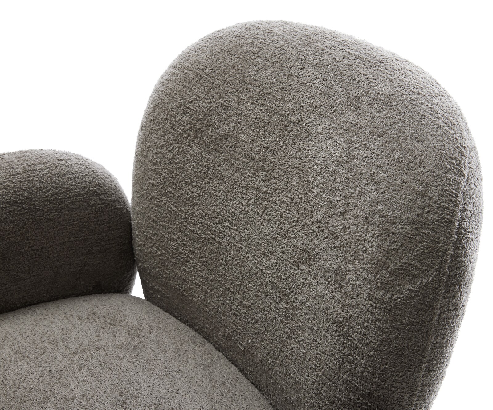 Esszimmerstuhl Nube-Flex mit Armlehnen Bouclé Soft Schlamm 4-Fuß konisch Schwarz Taschenfederkern 3