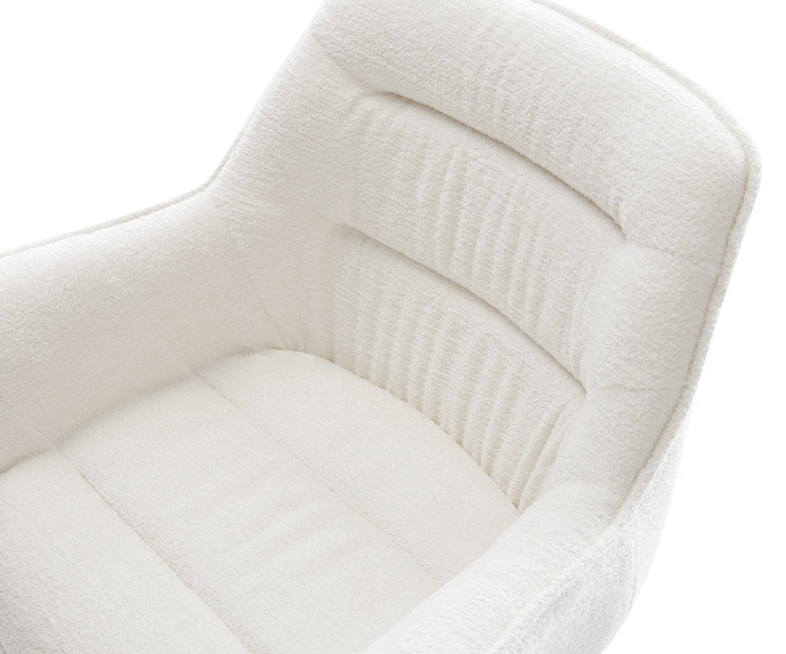 Esszimmerstuhl Kaira-Flex Bouclé Soft Beige 4-Fuß konisch Schwarz 4