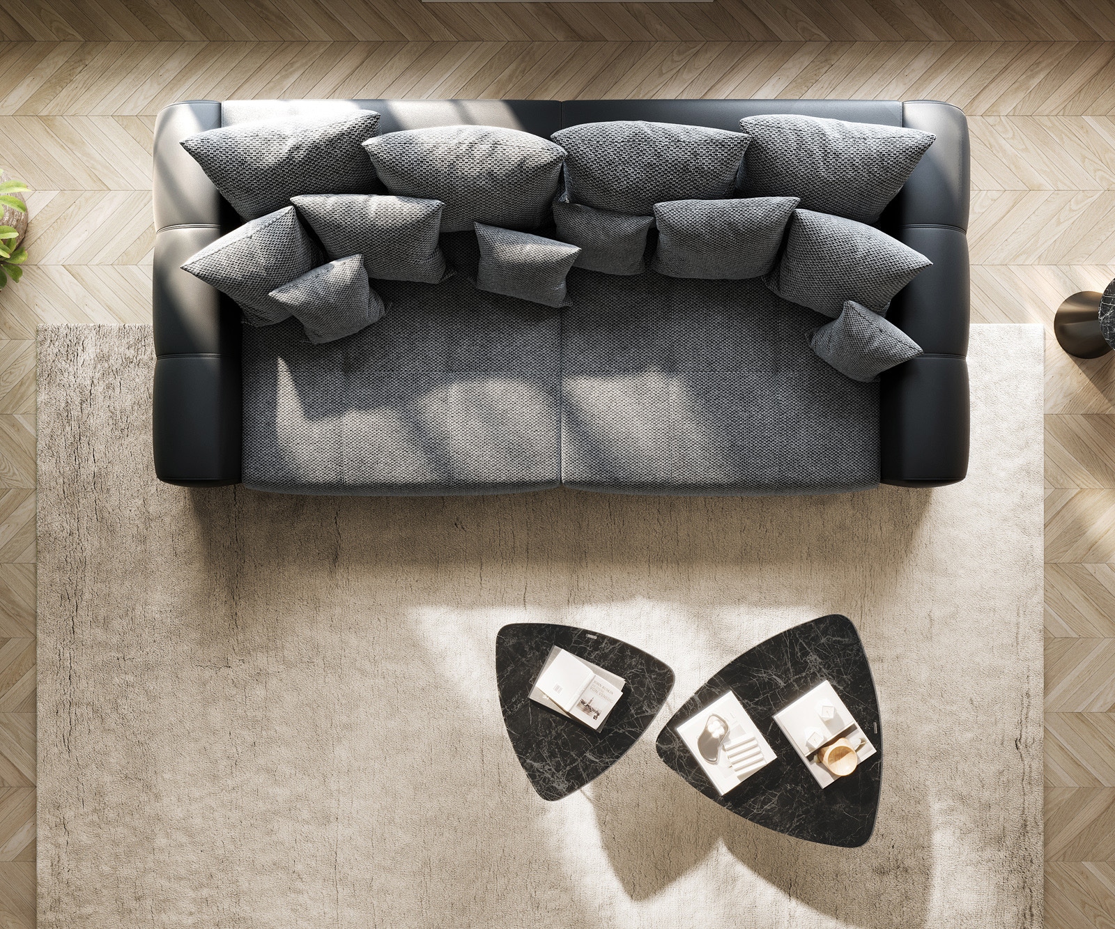 Big-Sofa Violetta 310x135 cm Schwarz inklusive Kissen 6 Big-Sofa Violetta 310x135 cm Schwarz inklusive Kissen 6