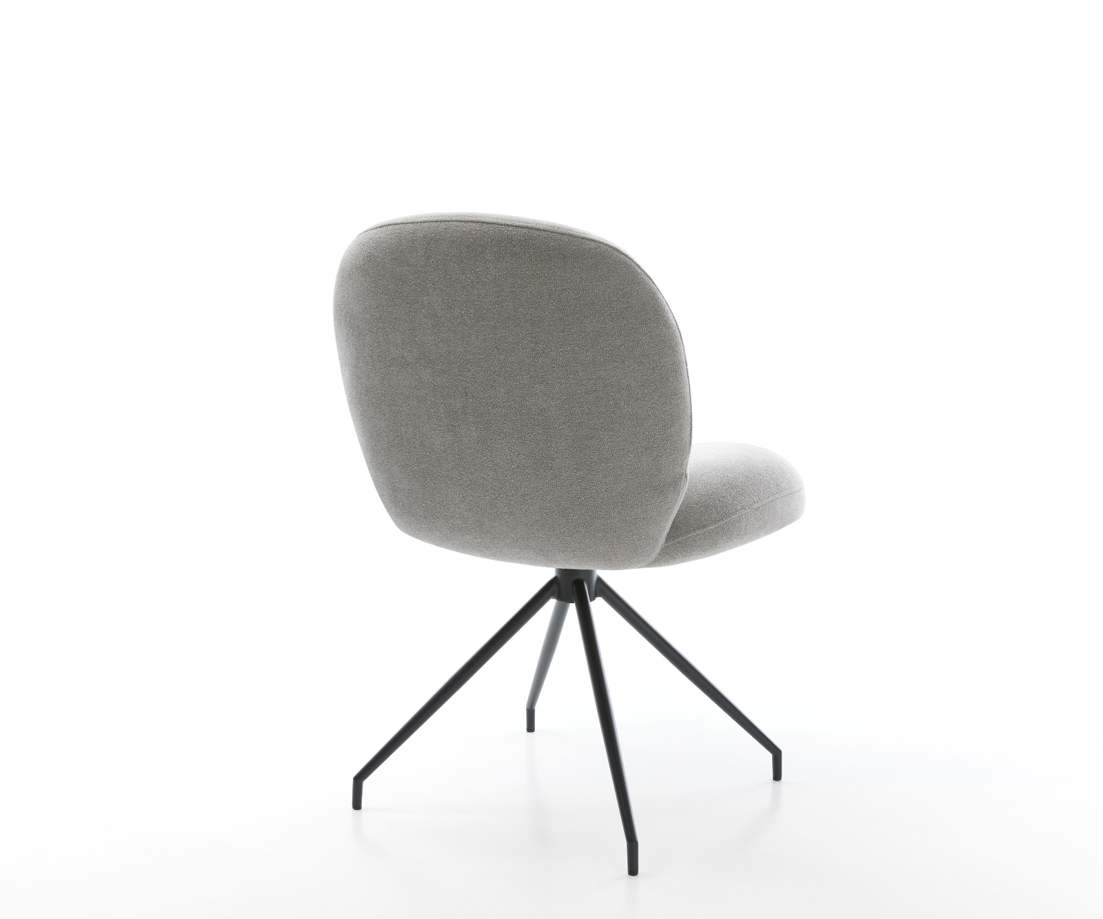 Esszimmerstuhl Nube-Flex Strukturstoff Soft Grau Kreuzgestell konisch Schwarz Taschenfederkern 4 Esszimmerstuhl Nube-Flex Strukturstoff Soft Grau Kreuzgestell konisch Schwarz Taschenfederkern 4