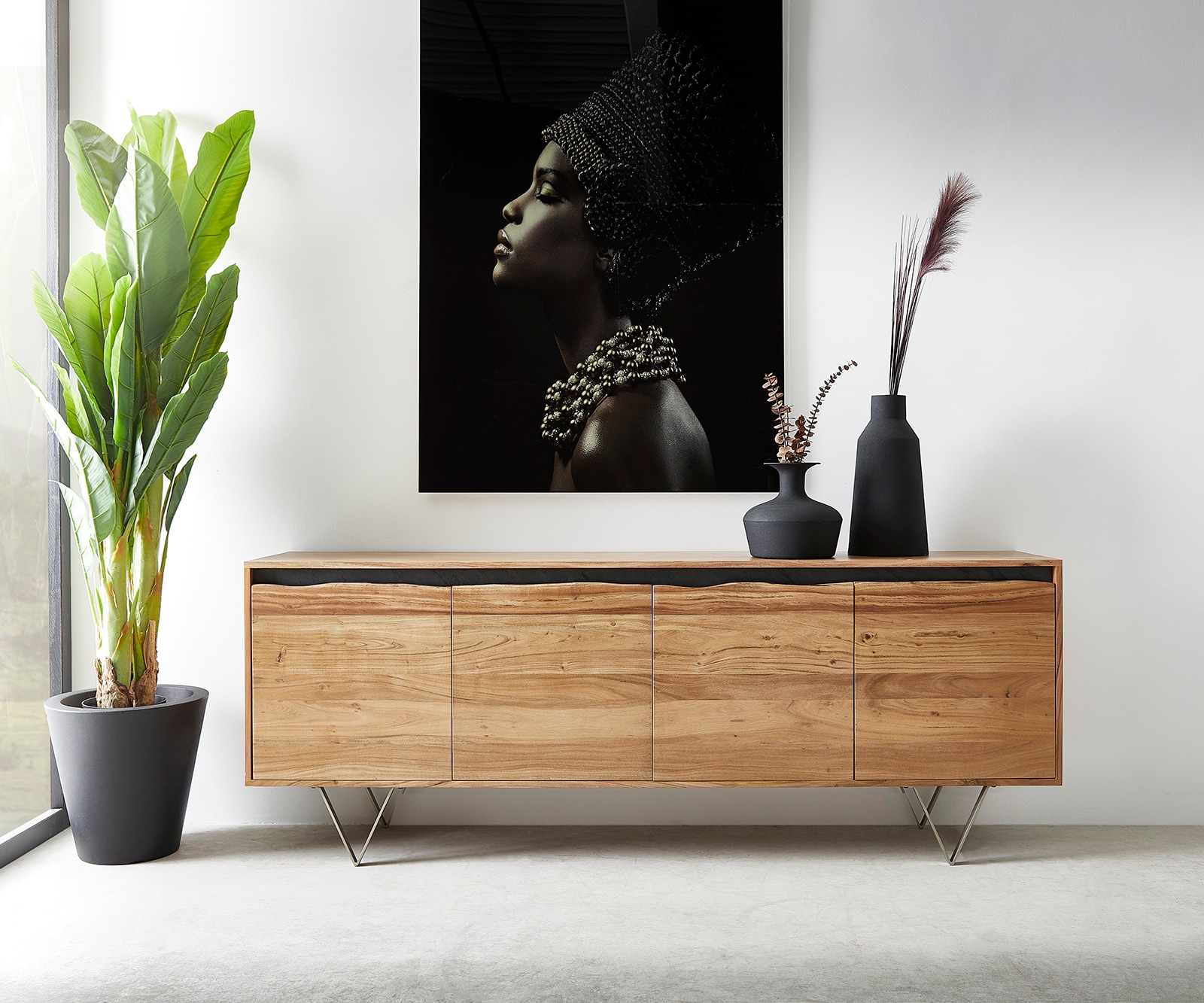 Sideboard Stonegrace Akazie Massivholz Baumkante Sideboard Stonegrace Akazie Massivholz Baumkante