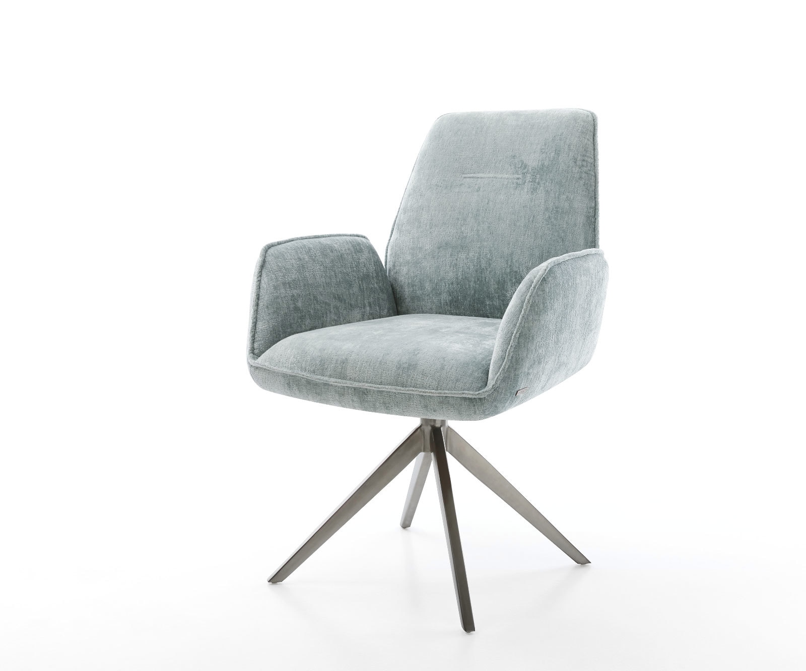Drehstuhl Zoa-Flex Chenille Pastellblau Kreuzgestell breit Graphit 360° dre günstig online kaufen
