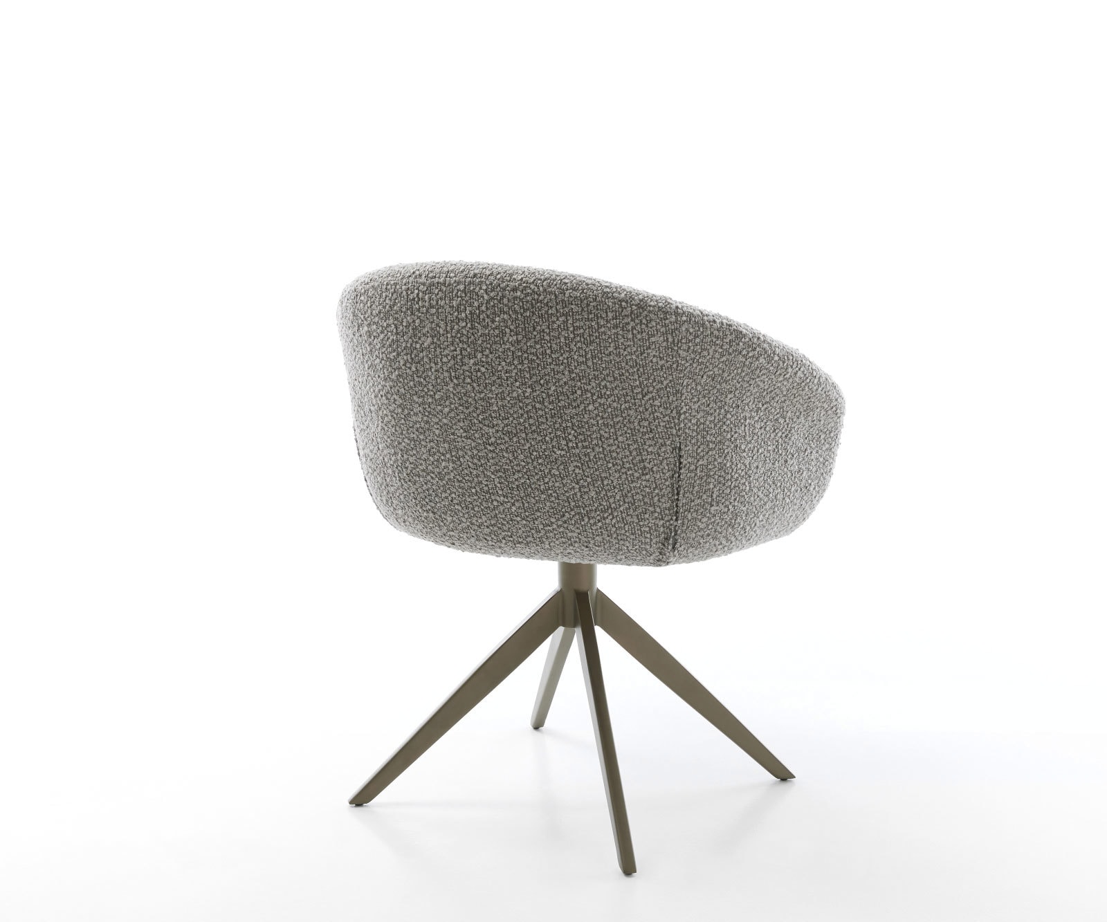 Drehstuhl Vinka-Flex mit Armlehnen Bouclé Silbergrau Kreuzgestell breit Effektfinish Titan 360° drehbar Wippfunktion Taschenfederkern 4 Drehstuhl Vinka-Flex mit Armlehnen Bouclé Silbergrau Kreuzgestell breit Effektfinish Titan 360° drehbar Wippfunktion Taschenfederkern 4