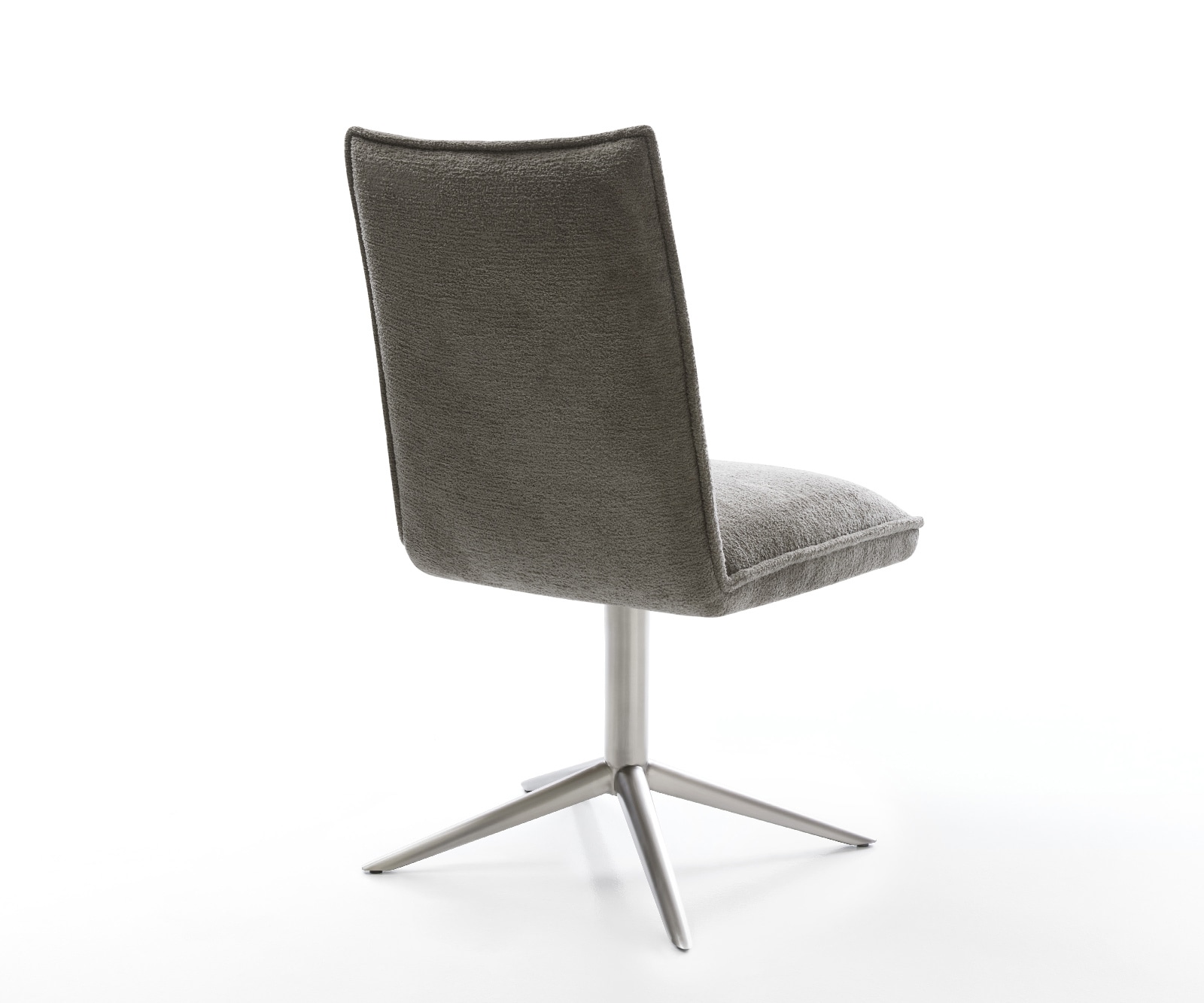 Drehstuhl Lelio-Flex Bouclé Soft Schlamm Fußkreuz Edelstahl 360° drehbar Wippfunktion Taschenfederkern 4