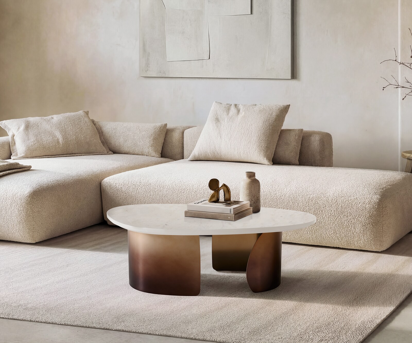 Couchtisch Marvello 100x50 cm Marmor 3