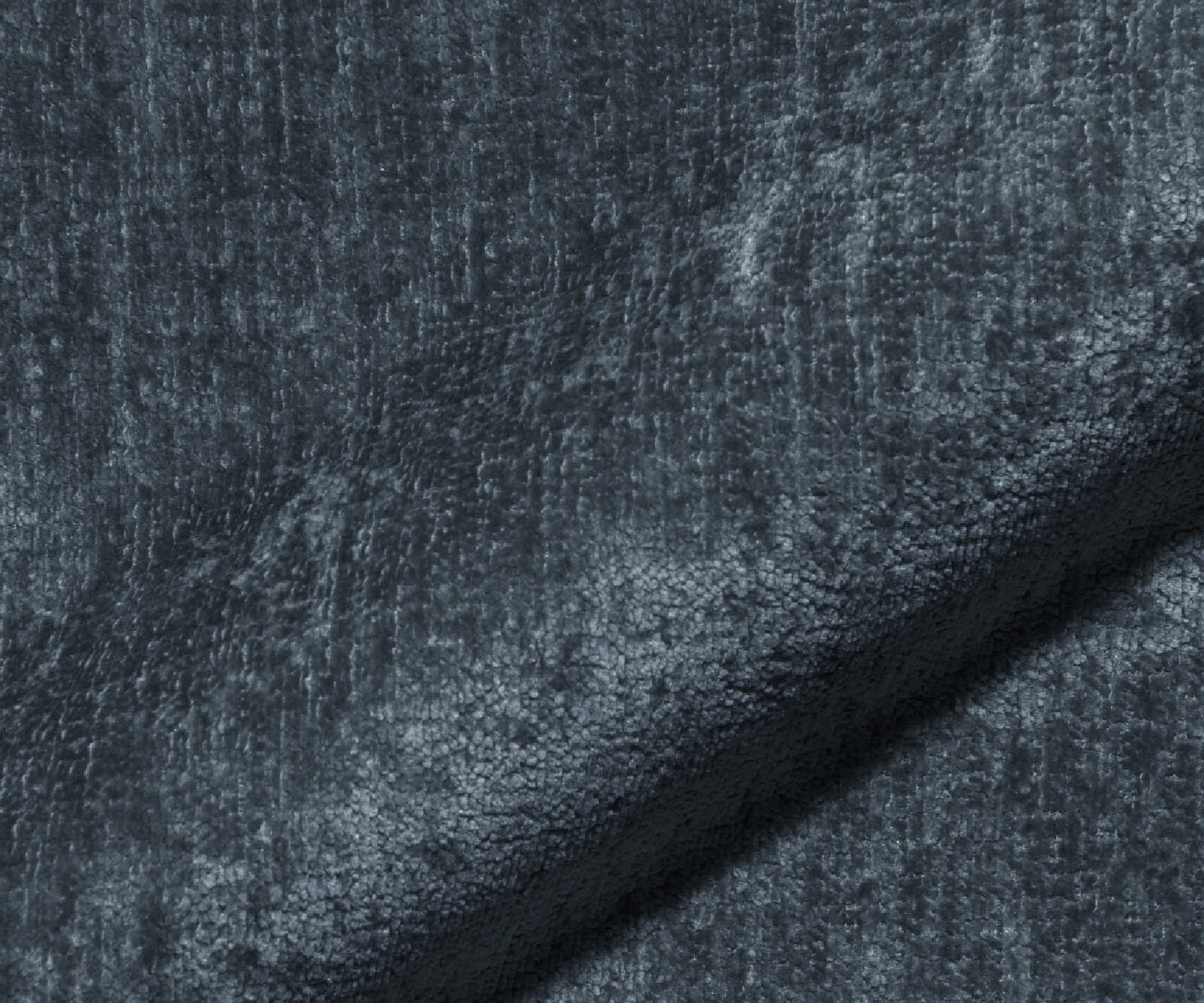 Stoffmuster Chenille Blau