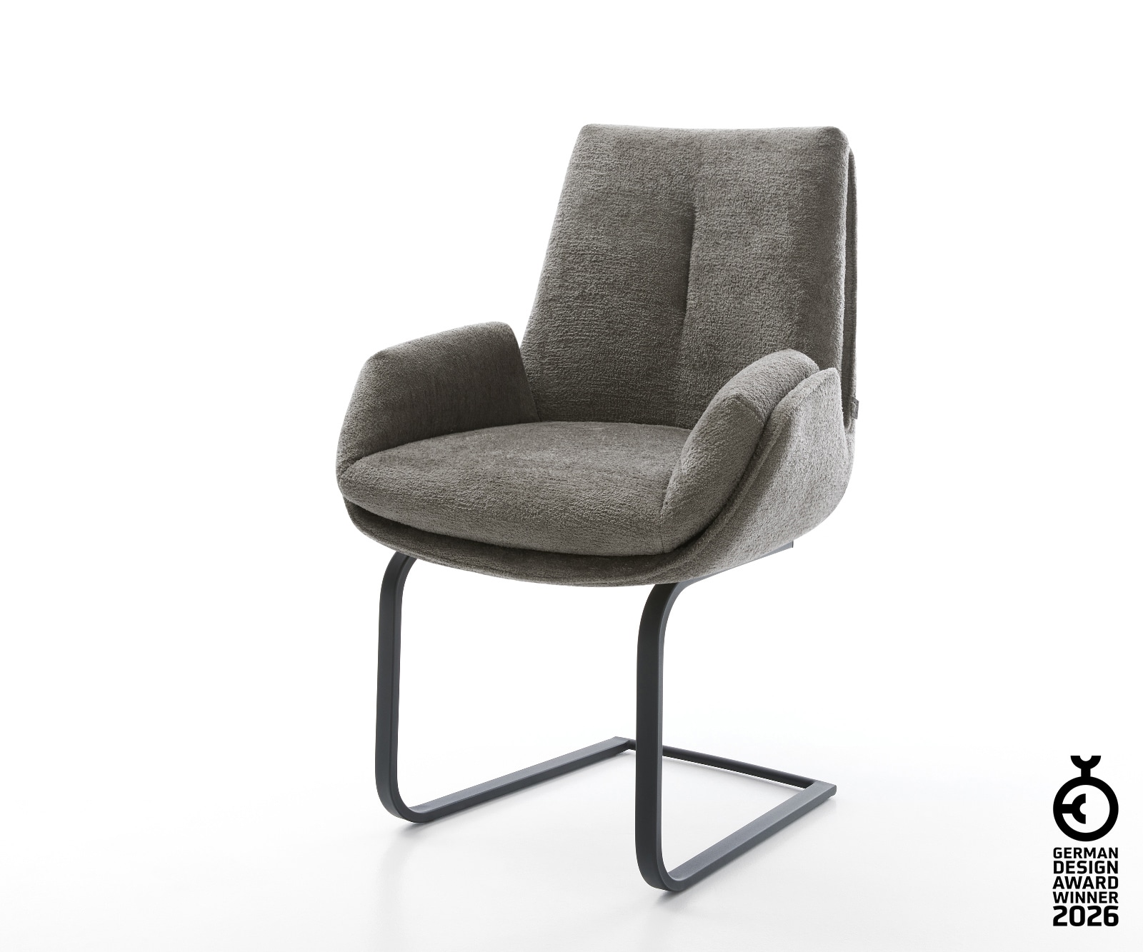 Freischwinger Clea-Flex Bouclé Soft Schlamm Freischwinger flach Schwarz 1