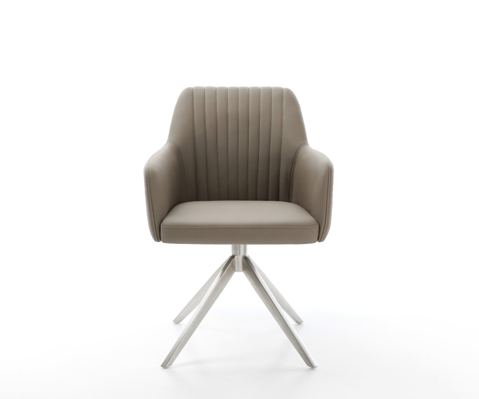 Drehstuhl Greg-Flex Echt-Leder Schlamm Kreuzgestell breit Edelstahl 360° drehbar Wippfunktion Taschenfederkern 1 Drehstuhl Greg-Flex Echt-Leder Schlamm Kreuzgestell breit Edelstahl 360° drehbar Wippfunktion Taschenfederkern 1