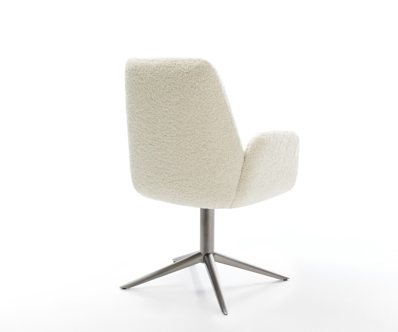 Drehstuhl Zoa-Flex Teddystoff Beige Fußkreuz Graphit 360° drehbar Wippfunktion Taschenfederkern 4