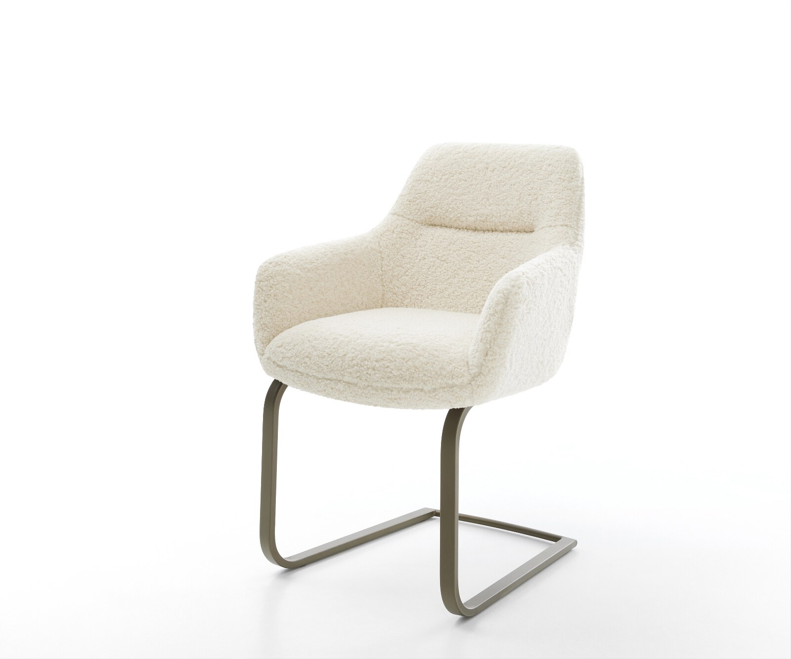 Freischwinger Pejo-Flex Teddystoff Beige Freischwinger flach Effektfinish T günstig online kaufen