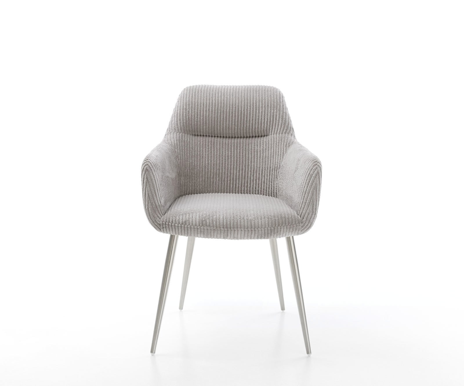 Esszimmerstuhl Pejo-Flex Cord Silbergrau 4-Fuß konisch Edelstahl Taschenfederkern 2