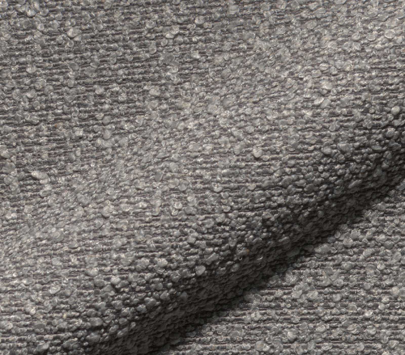 Drehstuhl Nube-Flex mit Armlehnen Bouclé Silbergrau Kreuzgestell konisch Schwarz 180° drehbar Taschenfederkern 2