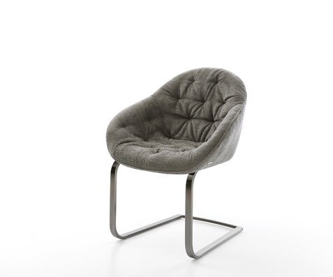 Freischwinger Gaio-Flex Bouclé Soft Schlamm Freischwinger flach Graphit