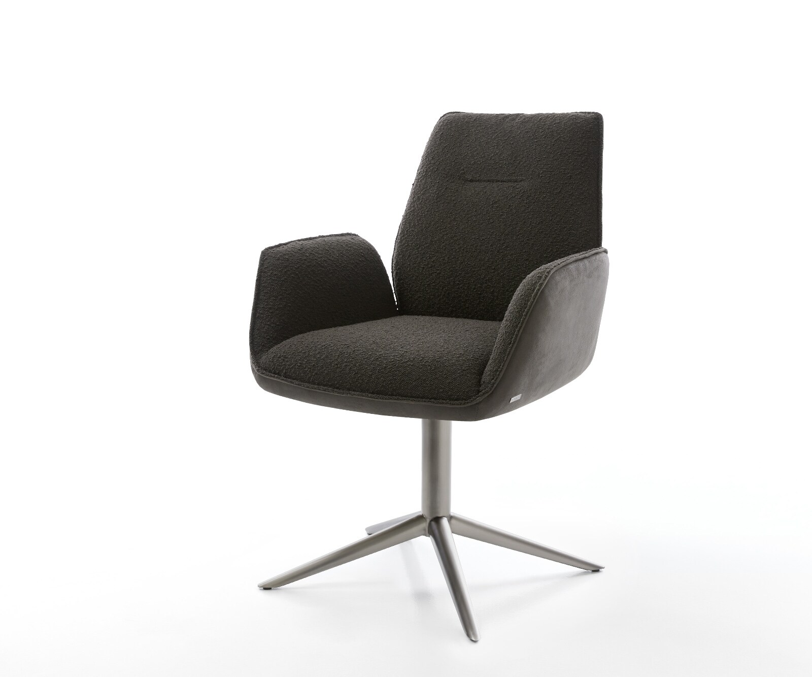 Drehstuhl Zoa-Flex Materialmix Schwarz Fußkreuz Graphit 360° drehbar Wippfunktion Taschenfederkern 1