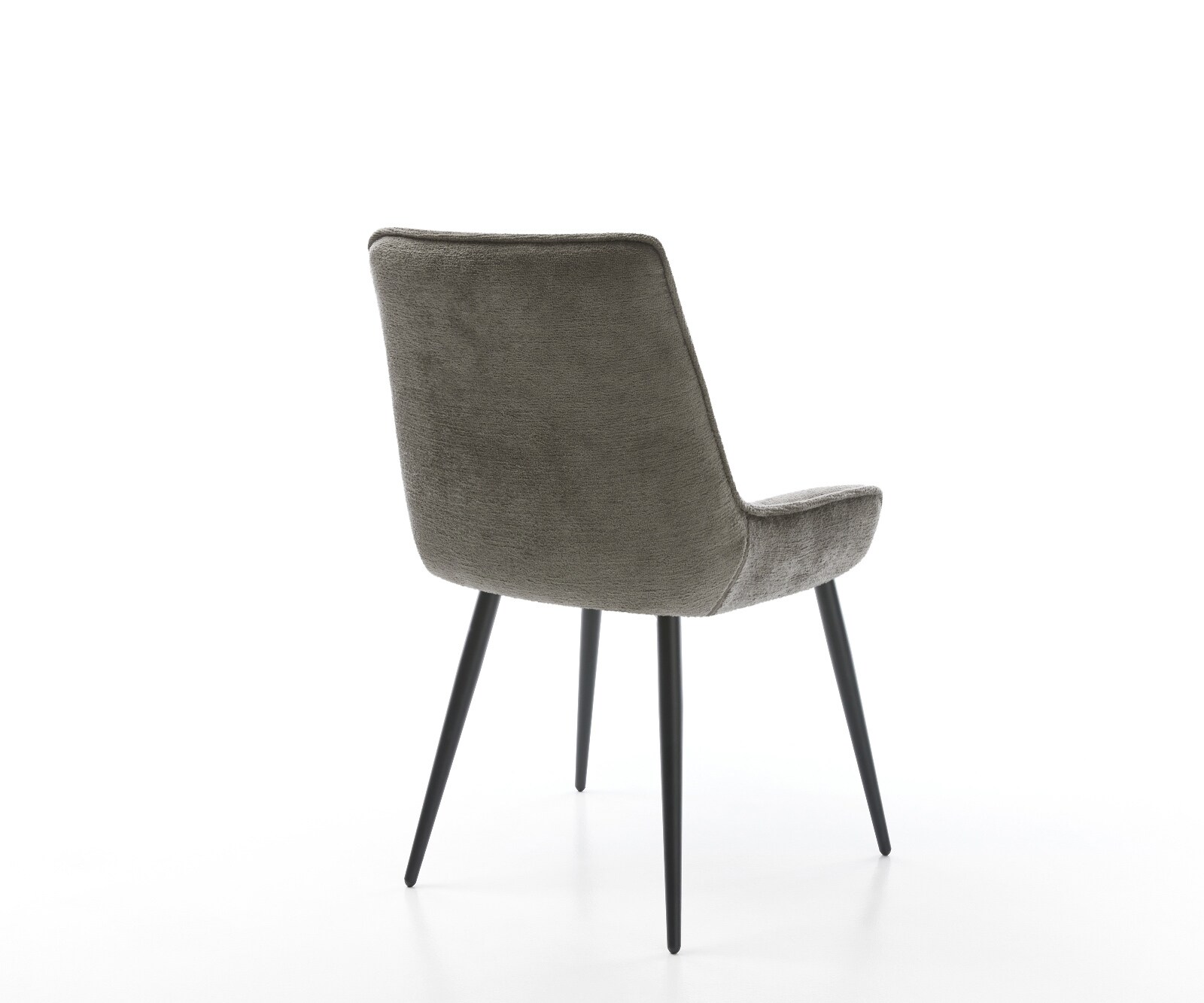 Esszimmerstuhl Taimi-Flex Bouclé Soft Schlamm 4-Fuß konisch Schwarz 5