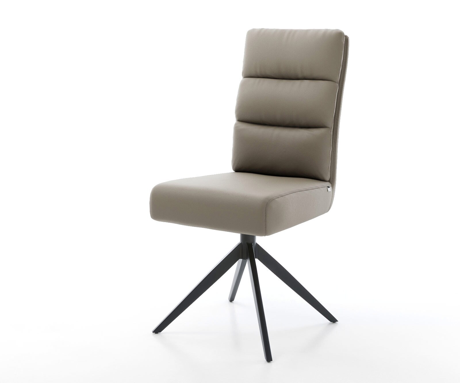 Drehstuhl Pela-Flex Echt-Leder Schlamm Kreuzgestell breit Schwarz 360° dreh günstig online kaufen