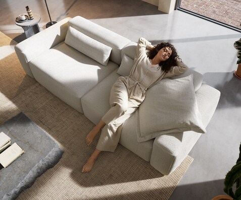 Big-Sofa Freestyle Pure 280x110 cm Bouclé Soft Beige