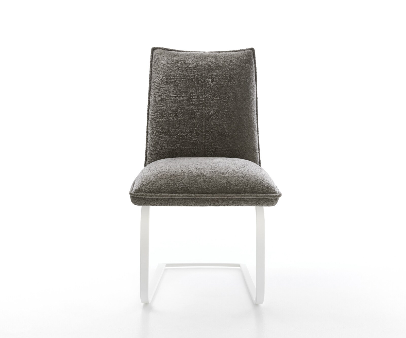 Freischwinger Lelio-Flex Bouclé Soft Schlamm Freischwinger flach Weiß Taschenfederkern 2