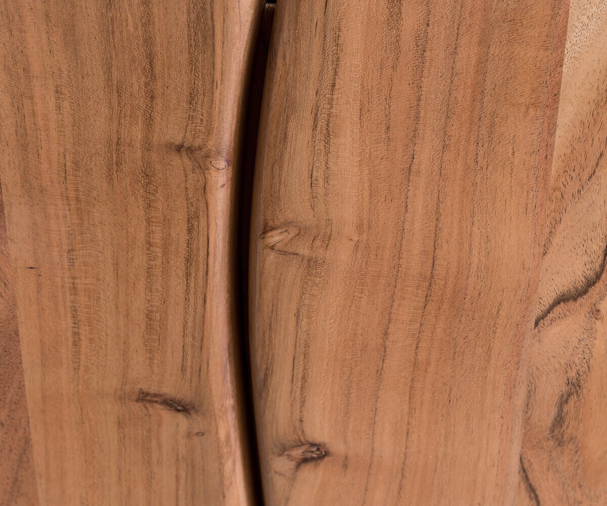 Lowboard Live-Edge 200 cm Akazie Natur 4 Türen 2 Fächer 4