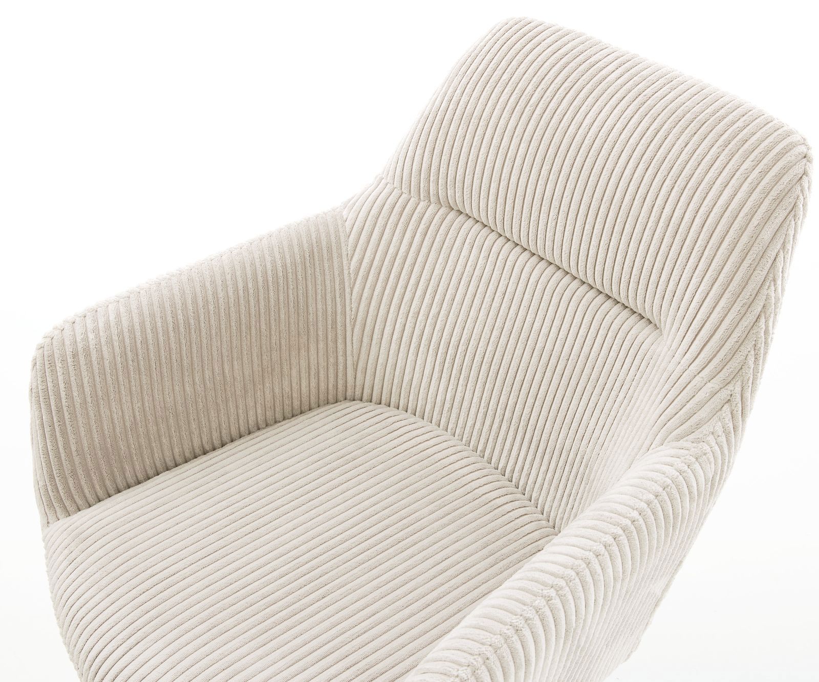 Esszimmerstuhl Pejo-Flex Cord Beige 4-Fuß konisch Edelstahl Taschenfederkern 3