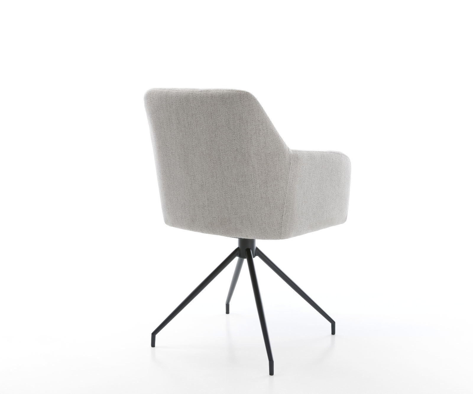 Esszimmerstuhl Greg-Flex Stripes Hellgrau Kreuzgestell konisch Schwarz Taschenfederkern 4 Esszimmerstuhl Greg-Flex Stripes Hellgrau Kreuzgestell konisch Schwarz Taschenfederkern 4